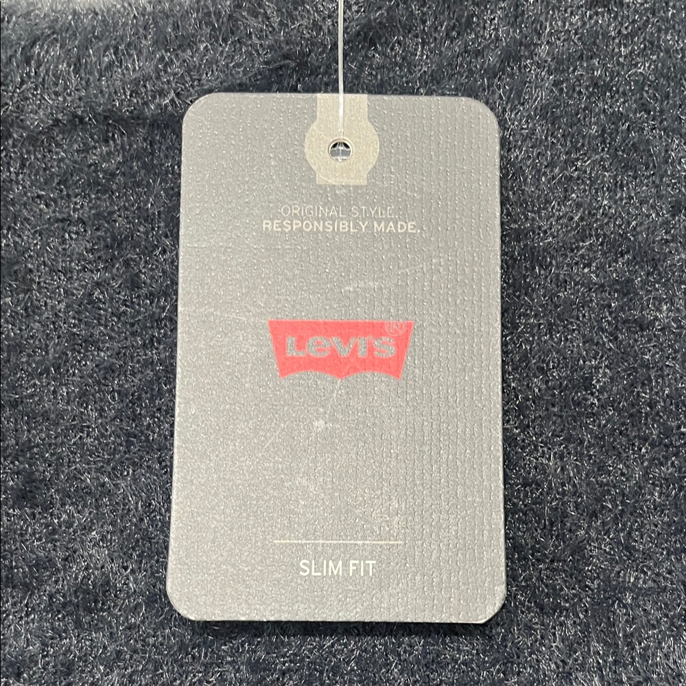 Levi's Women’s Size Small Black Fuzzy Crew-Neck Sweater - Picture 4 of 11